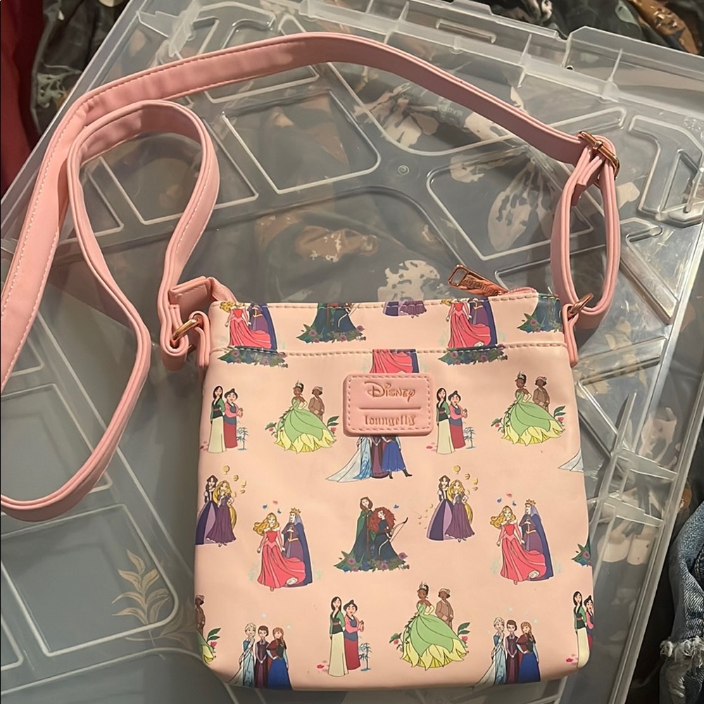 Loungefly Pink Princess Crossbody Bag with Whimsical Design